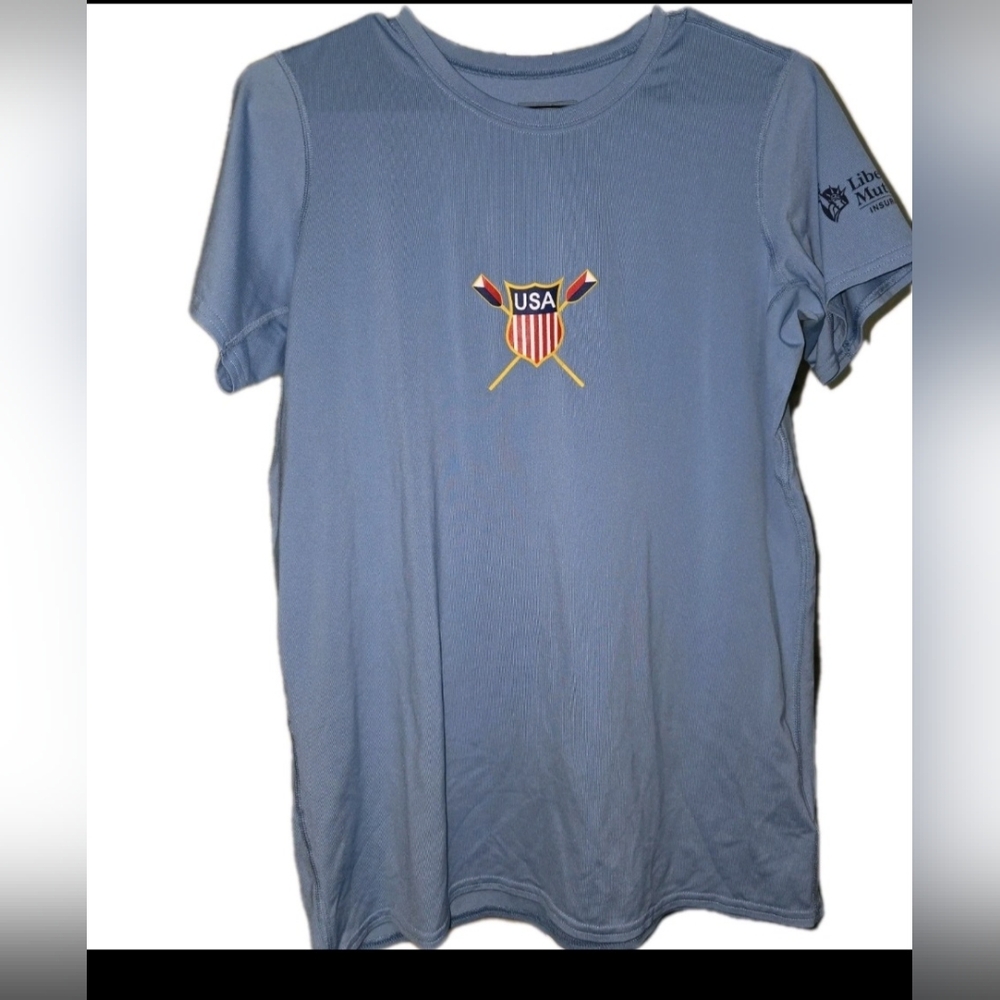 Patagonia‎ Capilene Base Layer USA Mens Shirt Blue Large Wicking T shirt